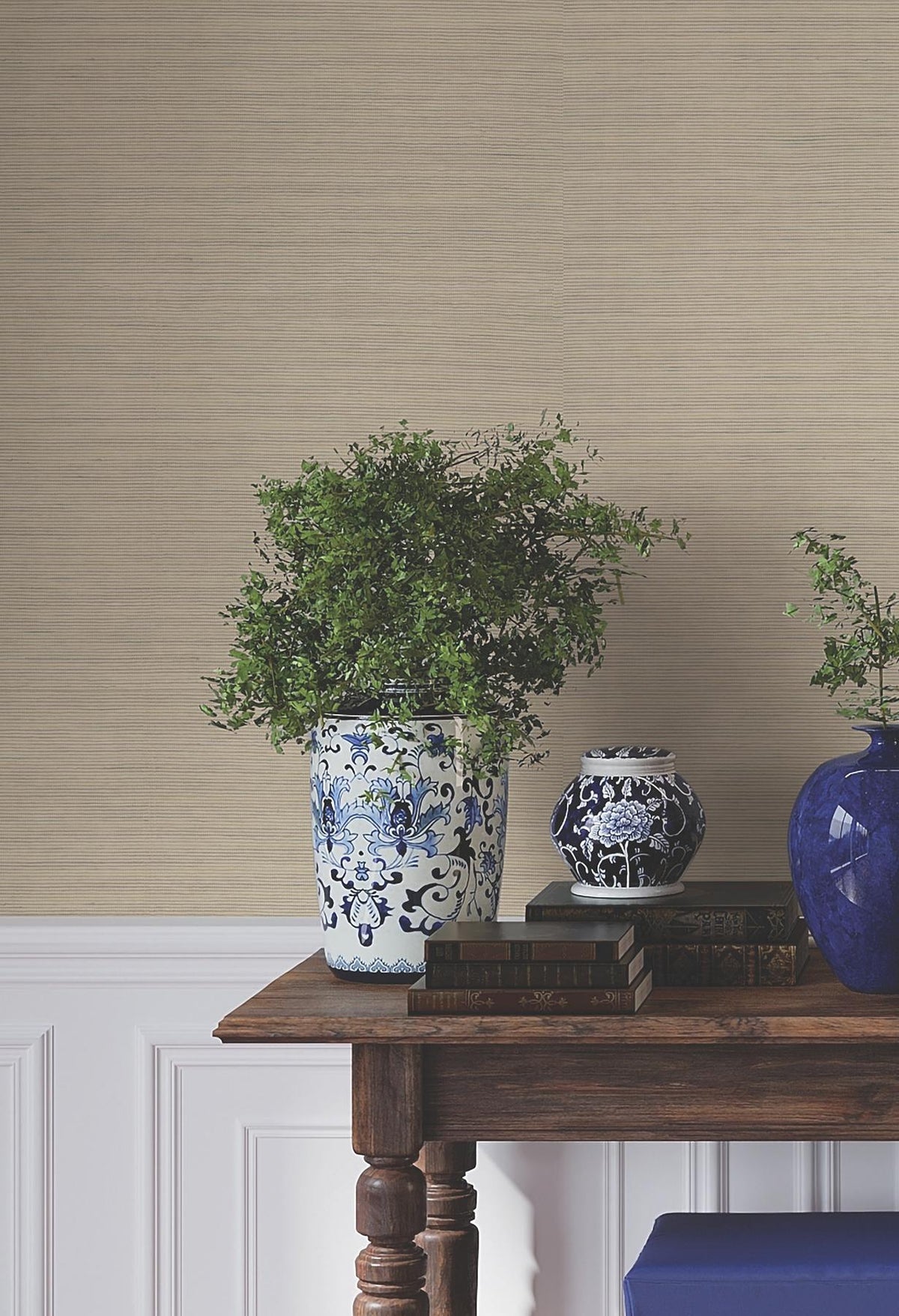 Ronald Redding Designs Warwick Beige Loomed Wallpaper
