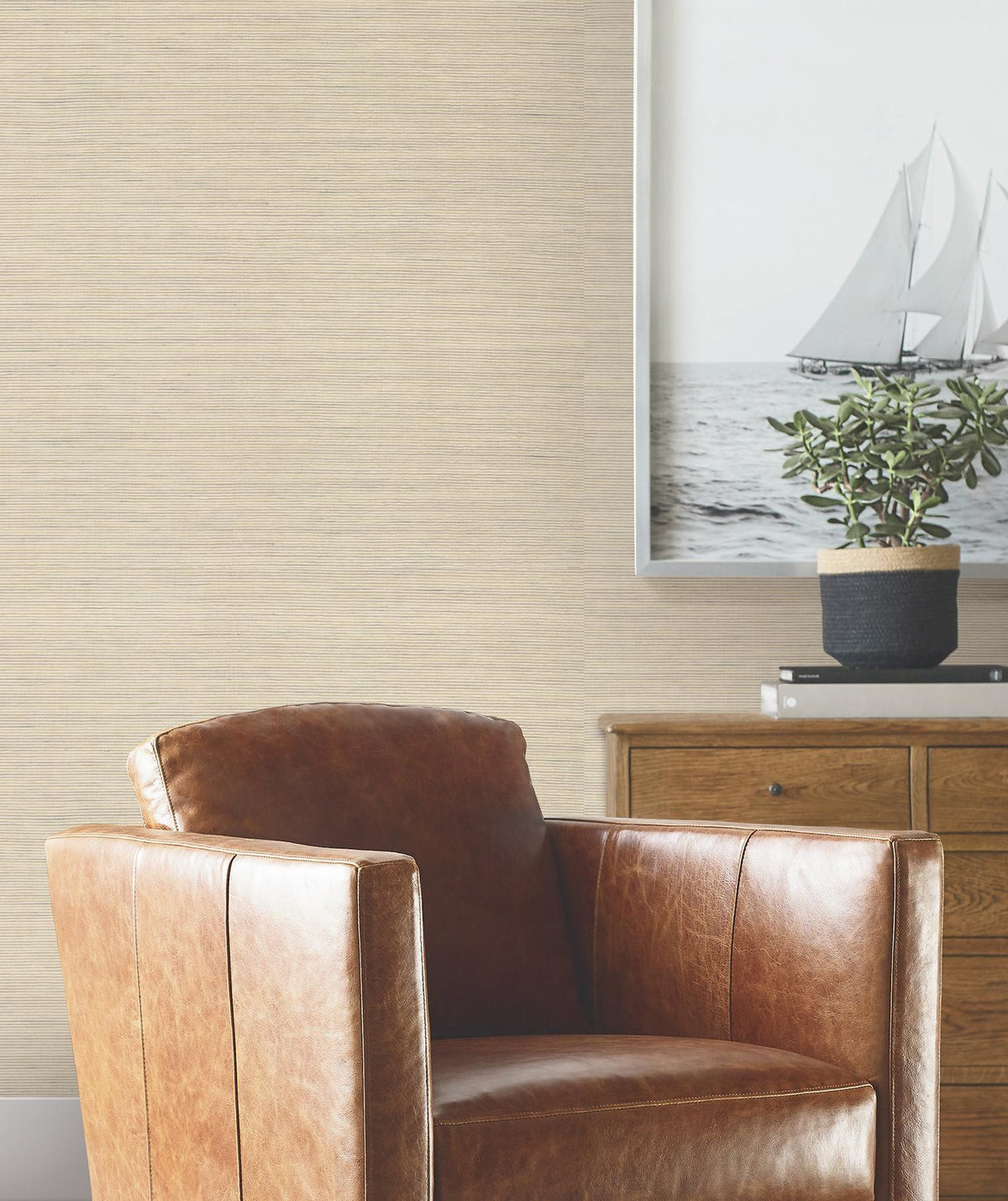 Ronald Redding Designs Warwick Beige Loomed Wallpaper