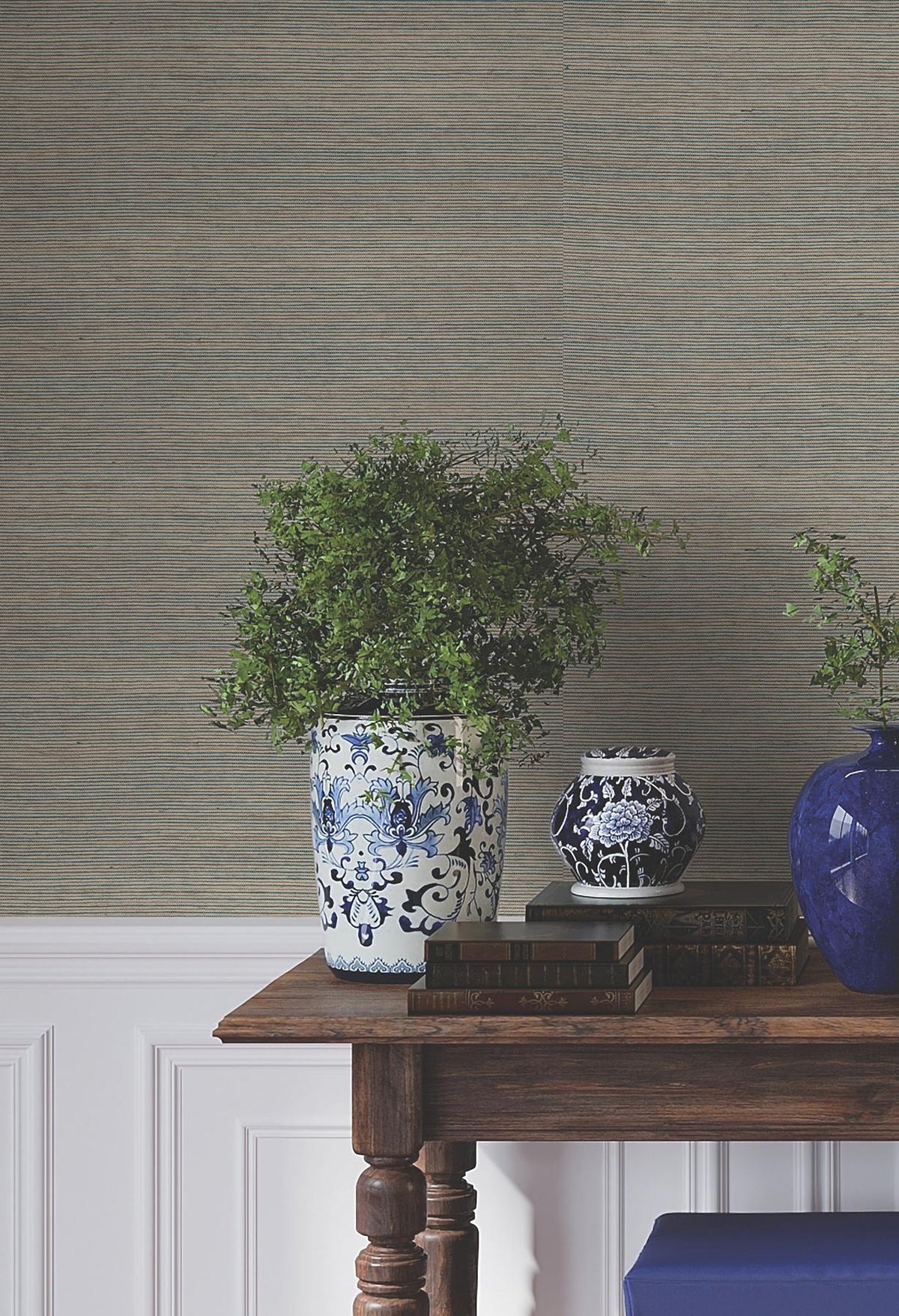 Ronald Redding Designs Warwick Navy Loomed Wallpaper