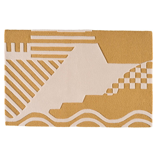 Schumacher Antique Gold 8' x 8' City'S Silent Lines Rug