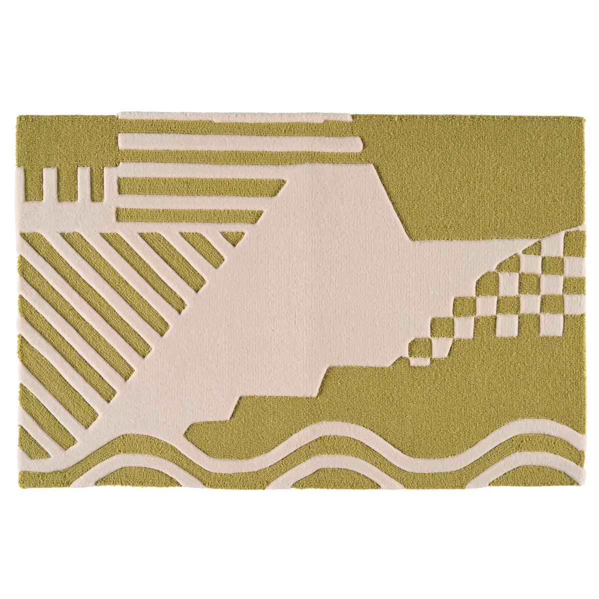 Schumacher Chartreuse 8' x 8' City'S Silent Lines Rug