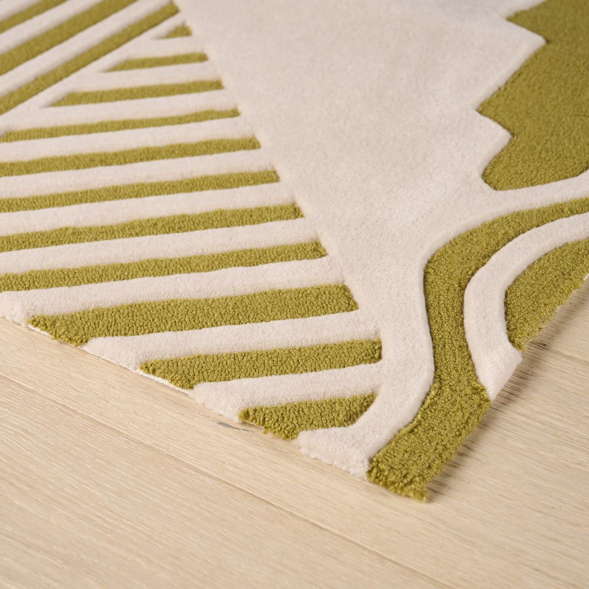 Schumacher Chartreuse 8' x 8' City'S Silent Lines Rug