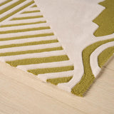 Schumacher Chartreuse 8' x 8' City'S Silent Lines Rug