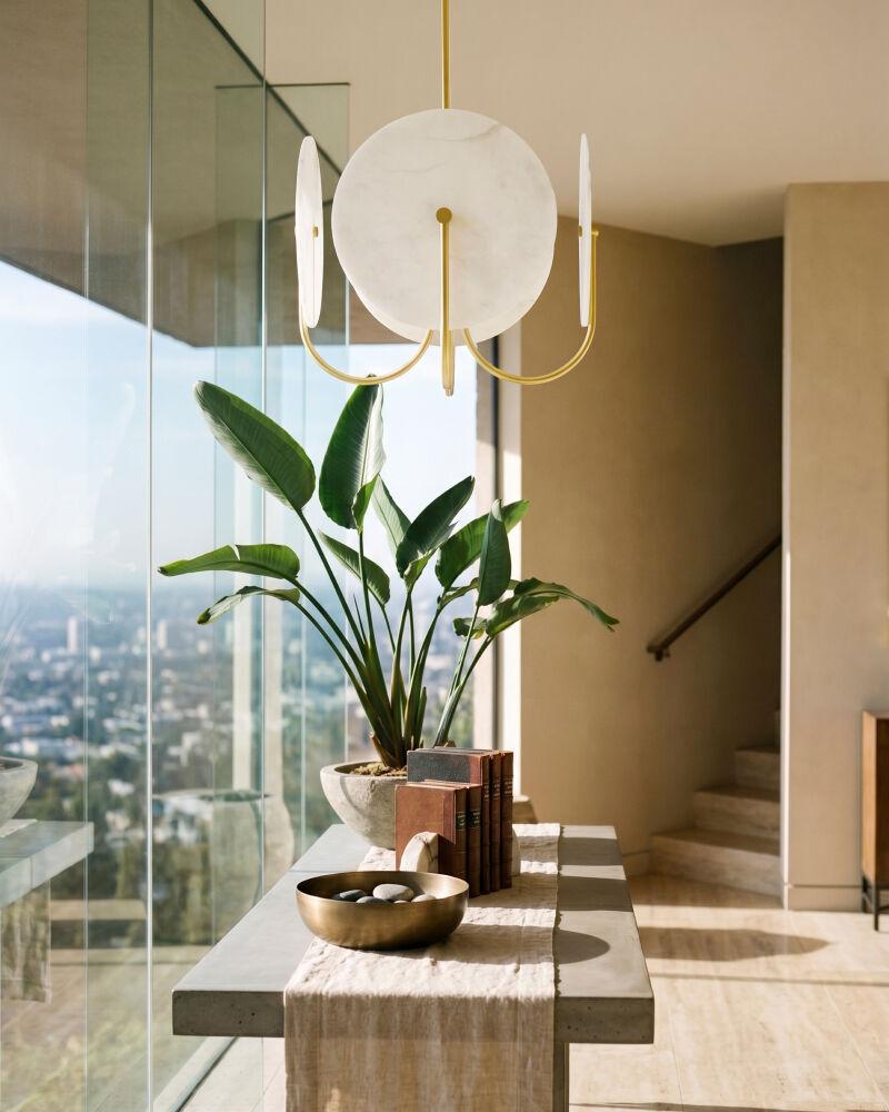 Surya Bellaria BLLR-001 18"L x 18"W x 32"H Ceiling Lighting