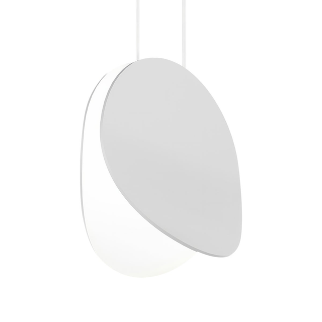 Sonneman Malibu Discs Satin White 7.5W x 3.75L x 7.5H Pendant