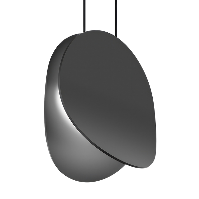 Sonneman Malibu Discs SATIN BLACK 7.5W x 3.75L x 7.5H Pendant
