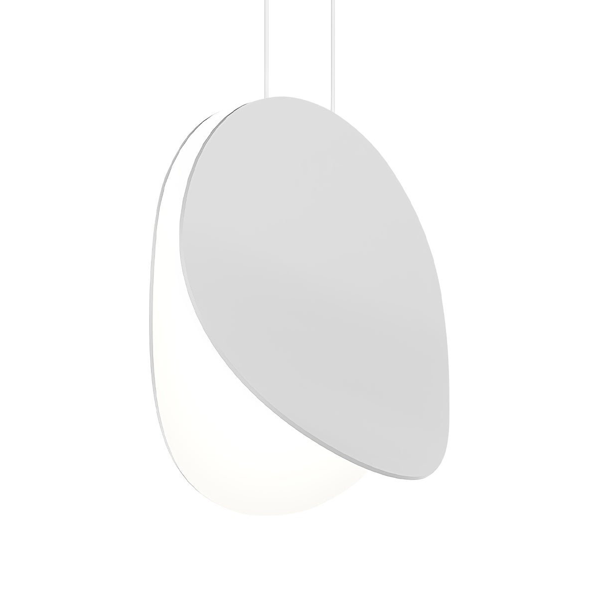 Sonneman Malibu Discs Satin White 10W x 4.75L x 10H Pendant