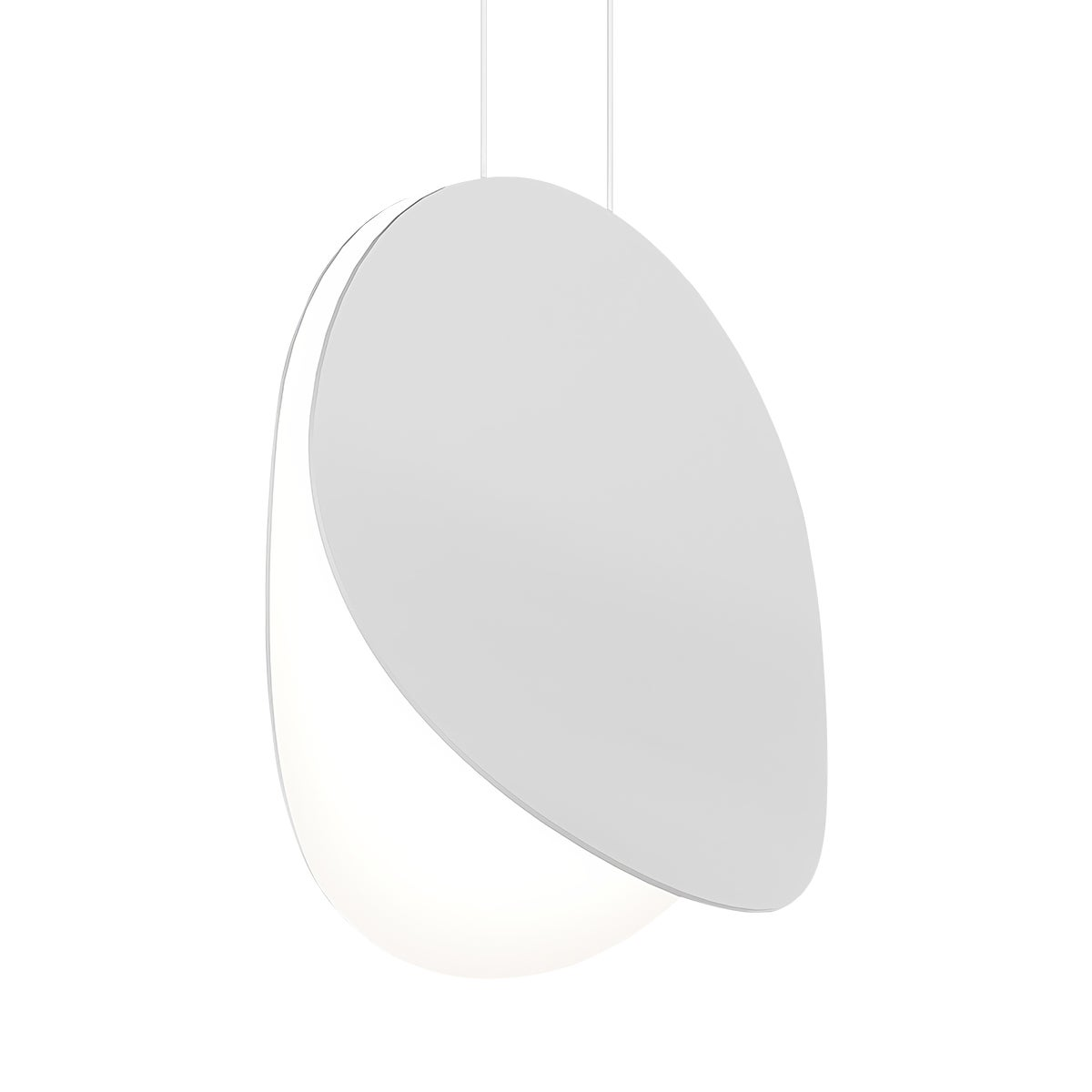 Sonneman Malibu Discs Satin White 14W x 6.25L x 14H Pendant