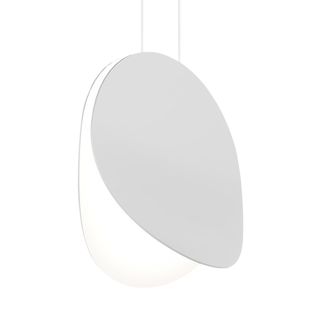 Sonneman Malibu Discs Satin White 14W x 6.25L x 14H Pendant