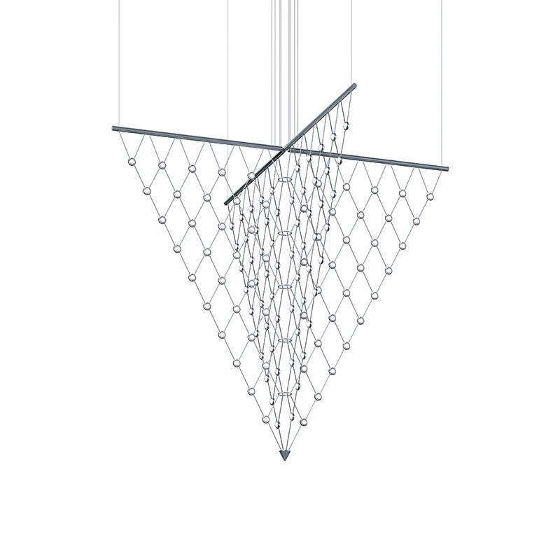 Sonneman Constellation Bright Satin Aluminum 58W x 71H Pendant