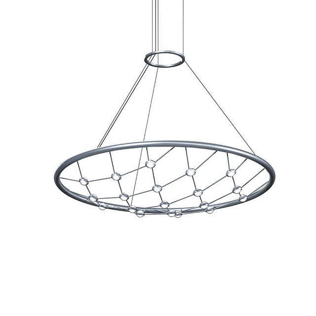 Sonneman Constellation Bright Satin Aluminum 38W x 9.5H Pendant
