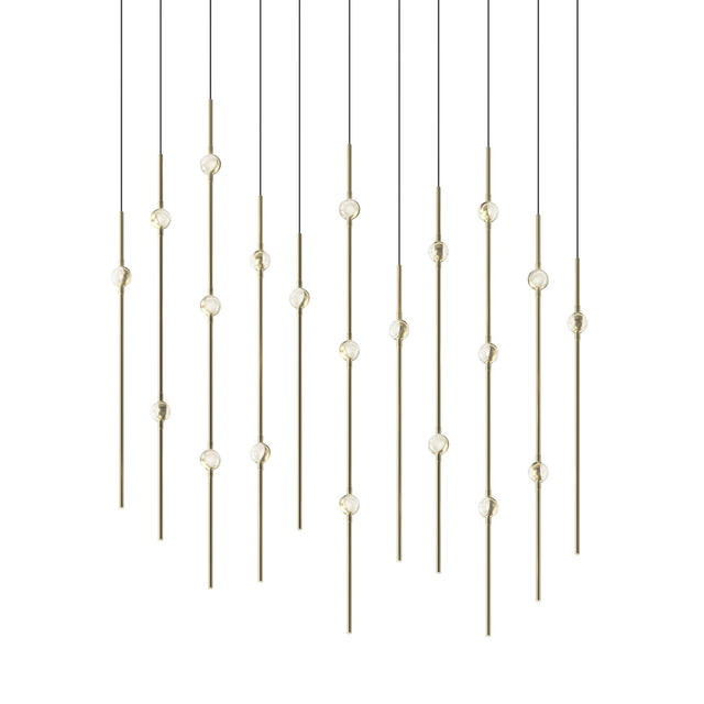 Sonneman Constellation SATIN BRASS 7.5W x 35.5L x 38H Pendant