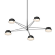 Sonneman Ray SATIN BLACK 45.25W x 12H Pendant