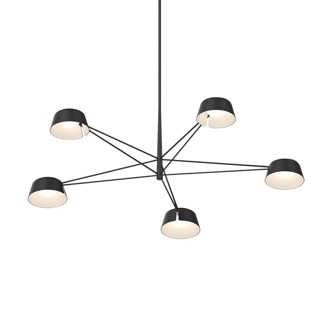 Sonneman Ray SATIN BLACK 45.25W x 12H Pendant