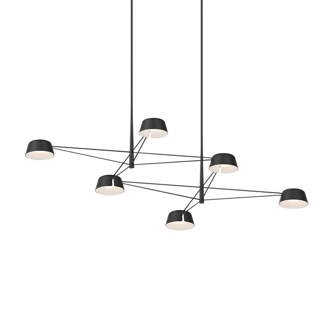 Sonneman Ray SATIN BLACK 67.75W x 45.25L x 12H Pendant