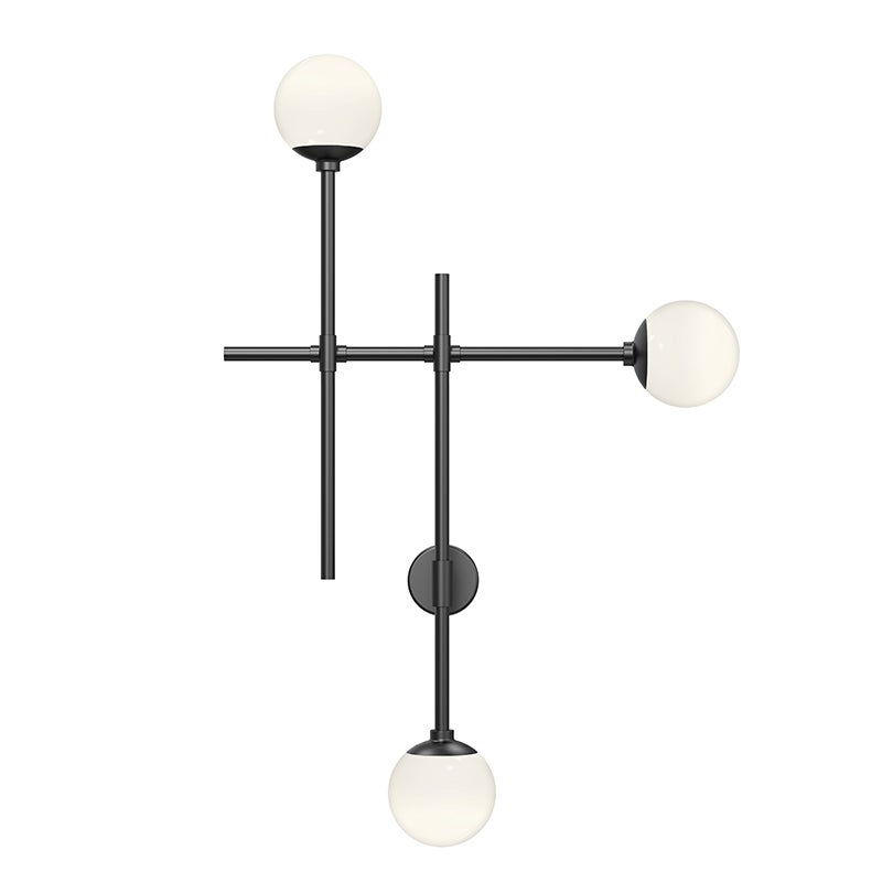 Sonneman Sabon SATIN BLACK 13.5W x 19.5H Wall Sconce
