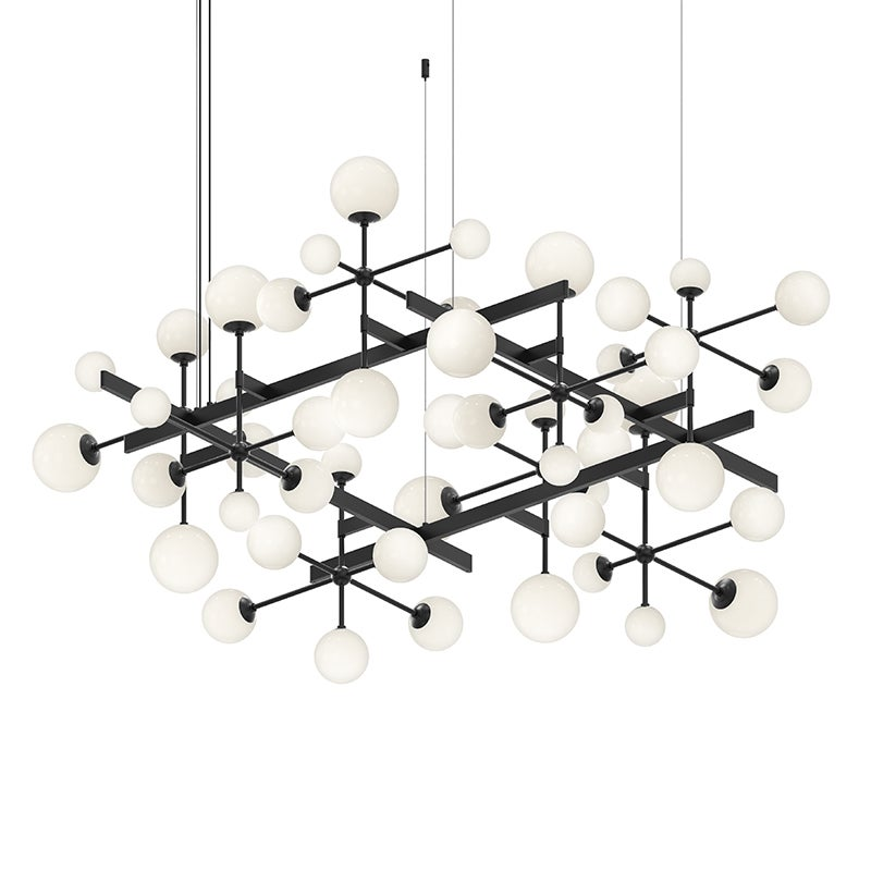 Sonneman Nebula SATIN BLACK 61W x 56.75L x 26H Pendant