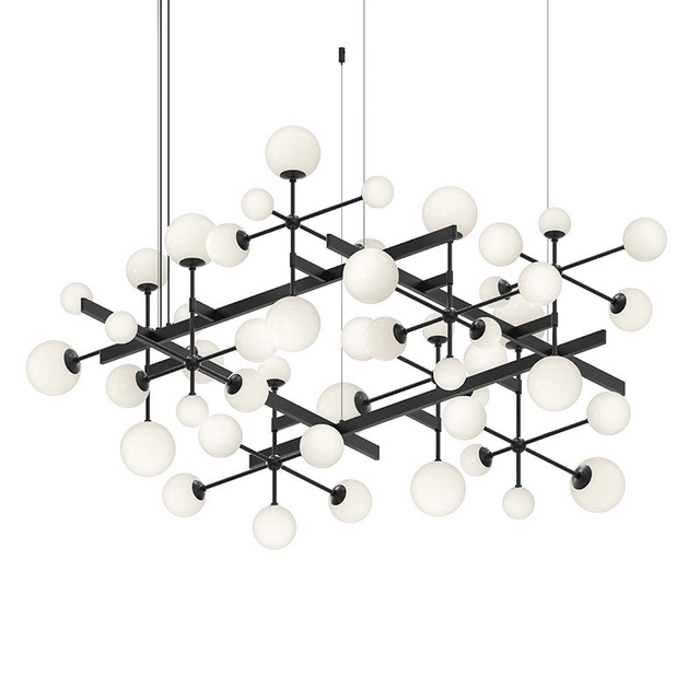 Sonneman Nebula SATIN BLACK 61W x 56.75L x 26H Pendant