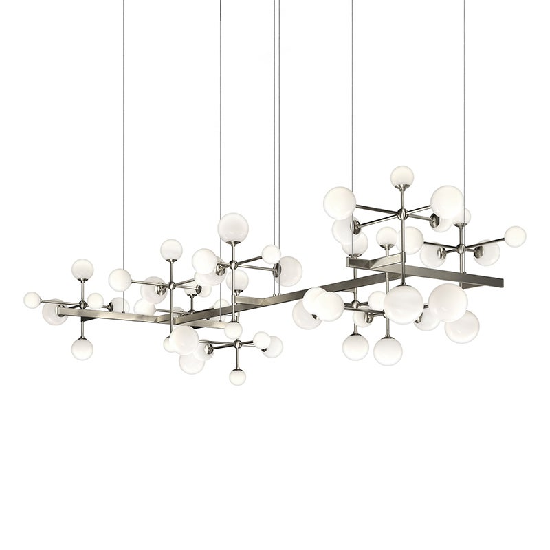 Sonneman Nebula SATIN NICKEL 95.5W x 49.5L x 26.5H Pendant