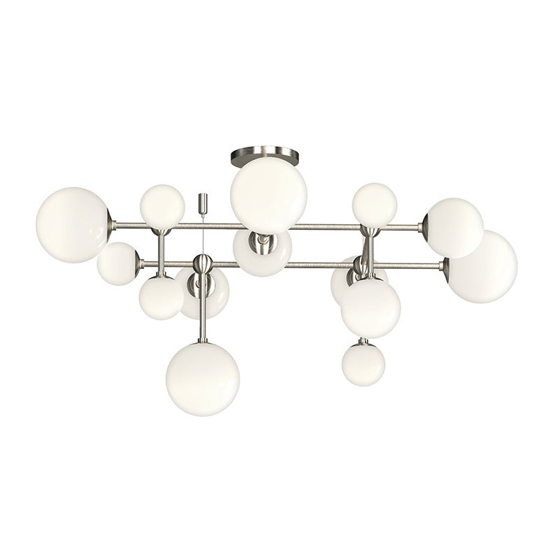 Sonneman Sabon SATIN NICKEL 32.5W x 30.25L x 15.25H Semi-Flush Mount