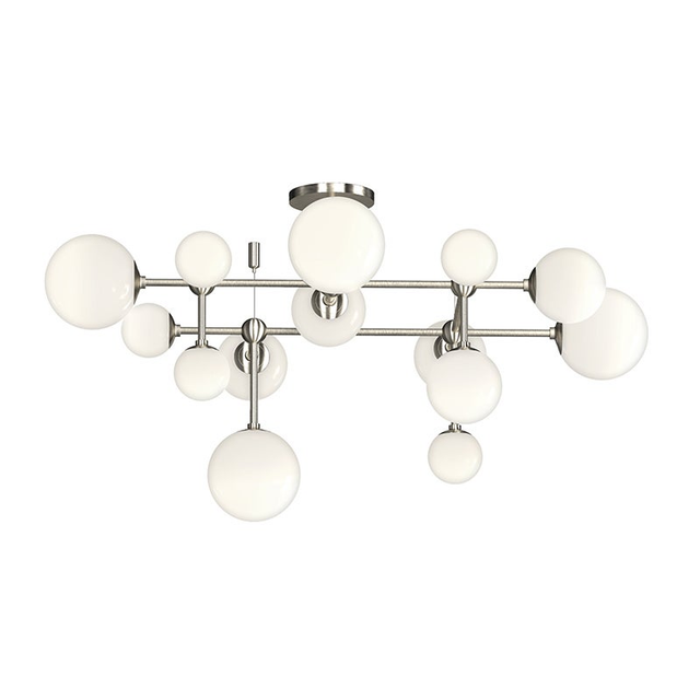 Sonneman Sabon SATIN NICKEL 32.5W x 30.25L x 15.25H Semi-Flush Mount