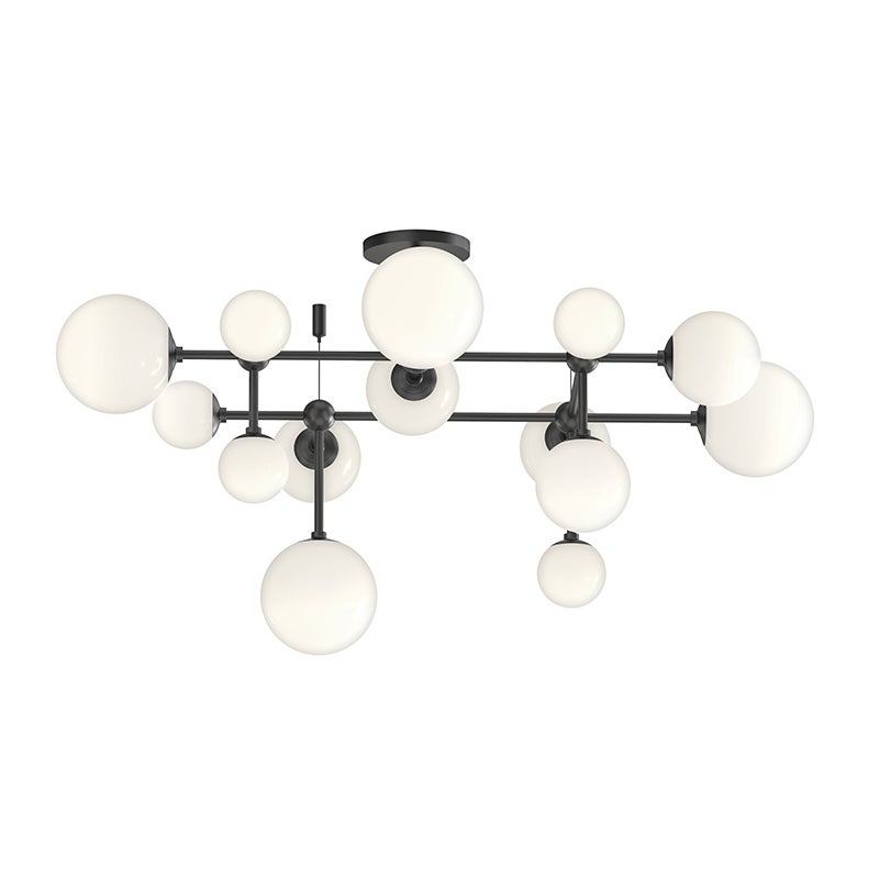 Sonneman Sabon SATIN BLACK 32.5W x 30.25L x 15.25H Semi-Flush Mount