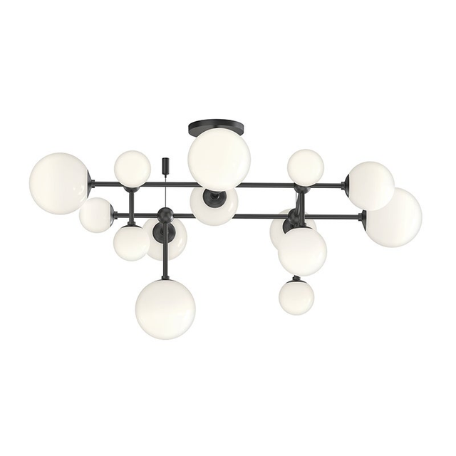 Sonneman Sabon SATIN BLACK 32.5W x 30.25L x 15.25H Semi-Flush Mount