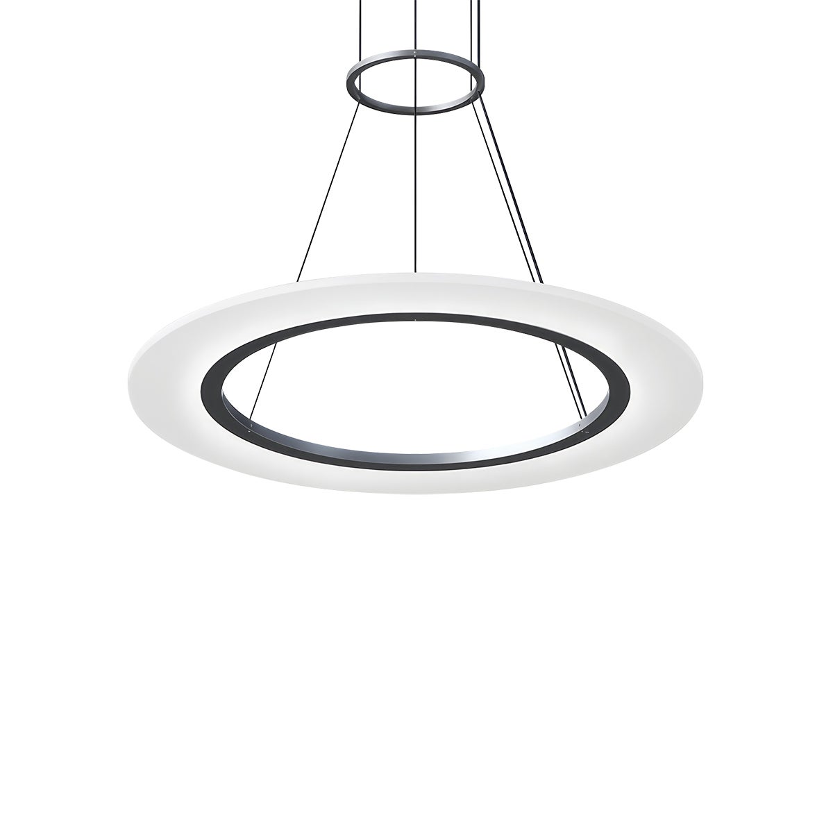 Sonneman Arctic Rings Bright Satin Aluminum 23.75W x 0.5H Pendant