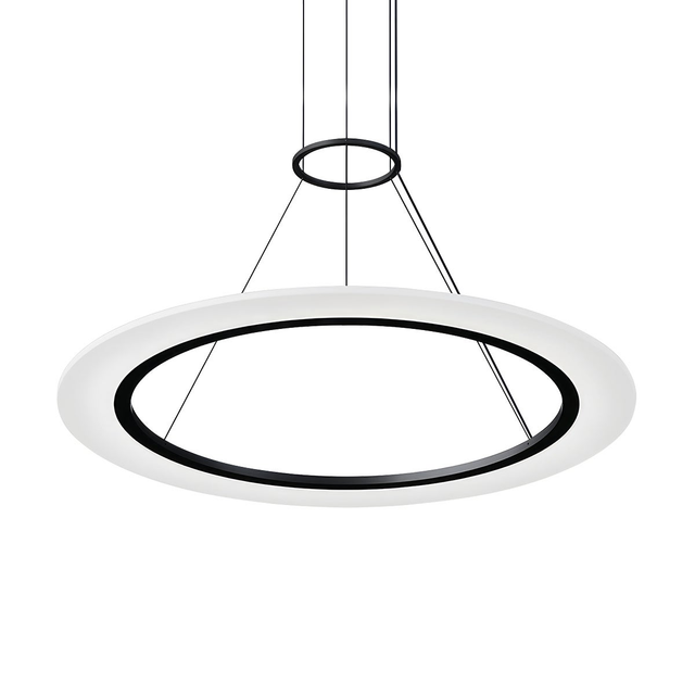 Sonneman Arctic Rings SATIN BLACK 30.5W x 0.5H Pendant