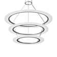 Sonneman Arctic Rings Bright Satin Aluminum 37.25W x 17H Pendant
