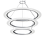 Sonneman Arctic Rings Bright Satin Aluminum 37.25W x 17H Pendant
