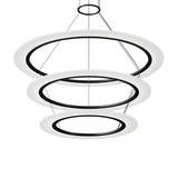 Sonneman Arctic Rings SATIN BLACK 37.25W x 17H Pendant