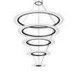 Sonneman Arctic Rings SATIN BLACK 37.25W x 34H Pendant