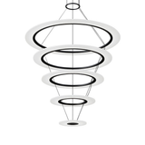Sonneman Arctic Rings SATIN BLACK 37.25W x 34H Pendant