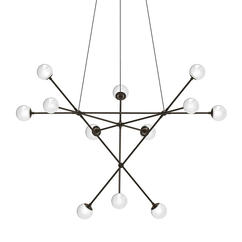 Sonneman Proton Polished Black Nickel 40W x 27H Pendant