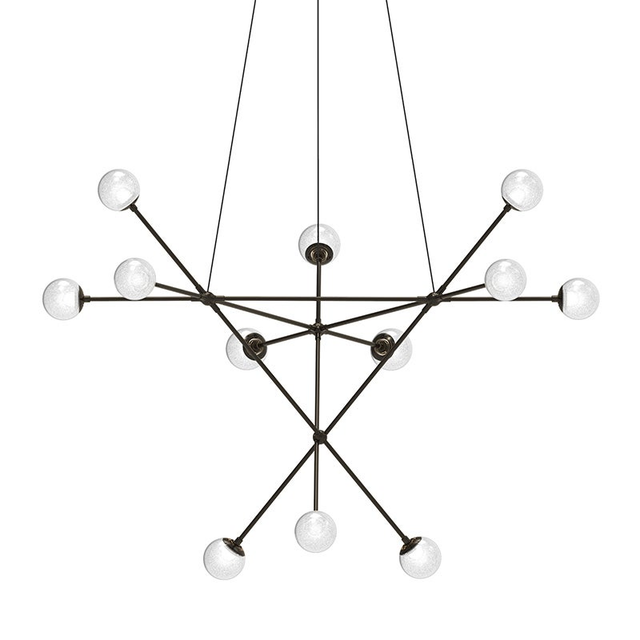 Sonneman Proton Polished Black Nickel 40W x 27H Pendant