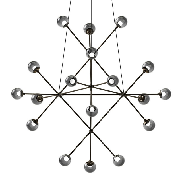 Sonneman Proton Polished Black Nickel 40W x 34H Pendant