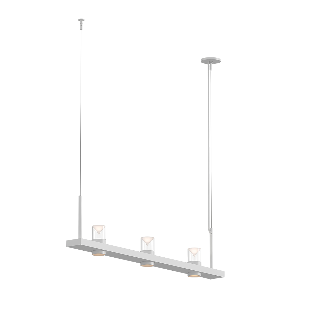 Sonneman Intervals Satin White 48.25W x 4L x 11.5H Pendant