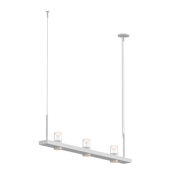Sonneman Intervals Satin White 48.25W x 4L x 11.5H Pendant
