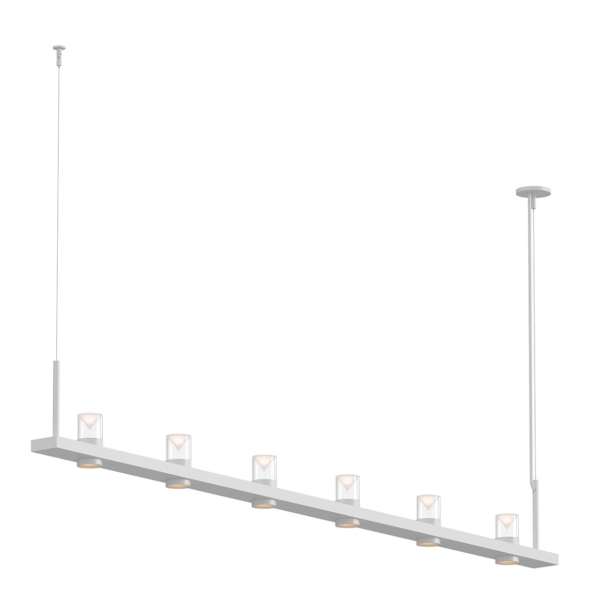 Sonneman Intervals Satin White 96.25W x 4L x 11.5H Pendant