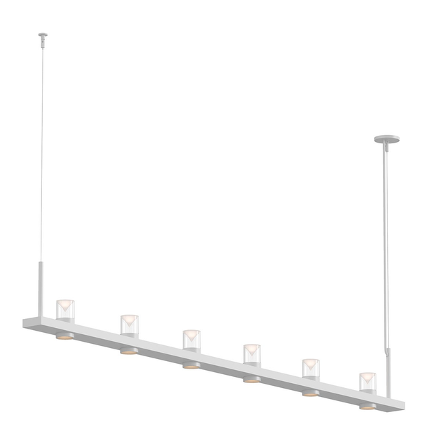Sonneman Intervals Satin White 96.25W x 4L x 11.5H Pendant