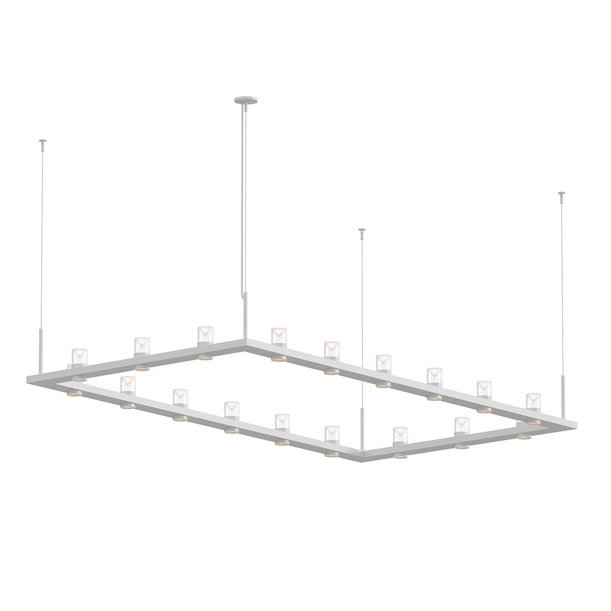 Sonneman Intervals Satin White 104W x 56L x 11.5H Pendant