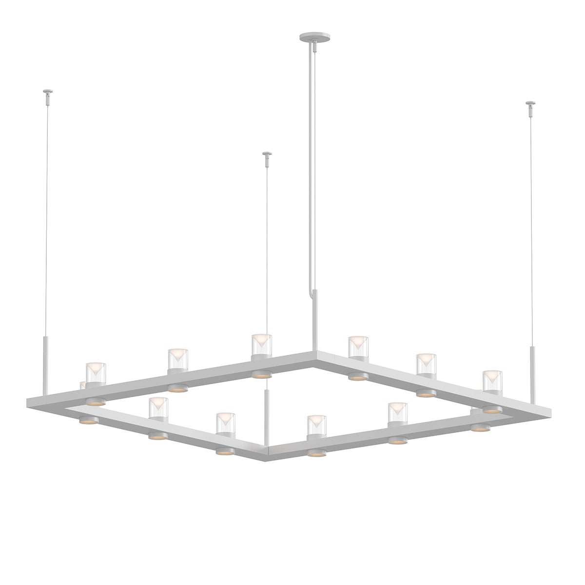 Sonneman Intervals Satin White 56W x 56L x 11.5H Pendant