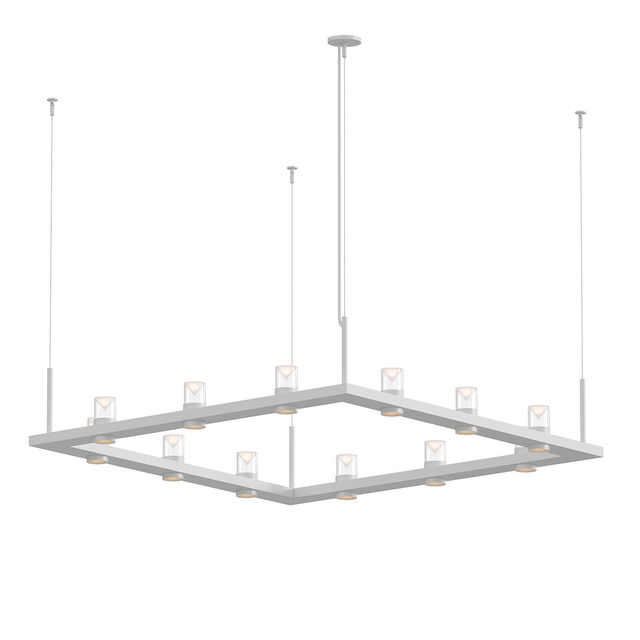 Sonneman Intervals Satin White 56W x 56L x 11.5H Pendant