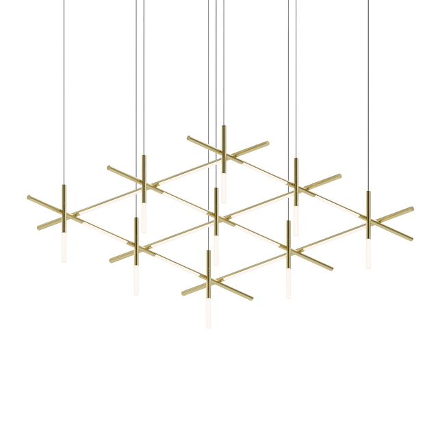 Sonneman Labyrinth BRASS 74.25W x 69L x 18.75H Pendant