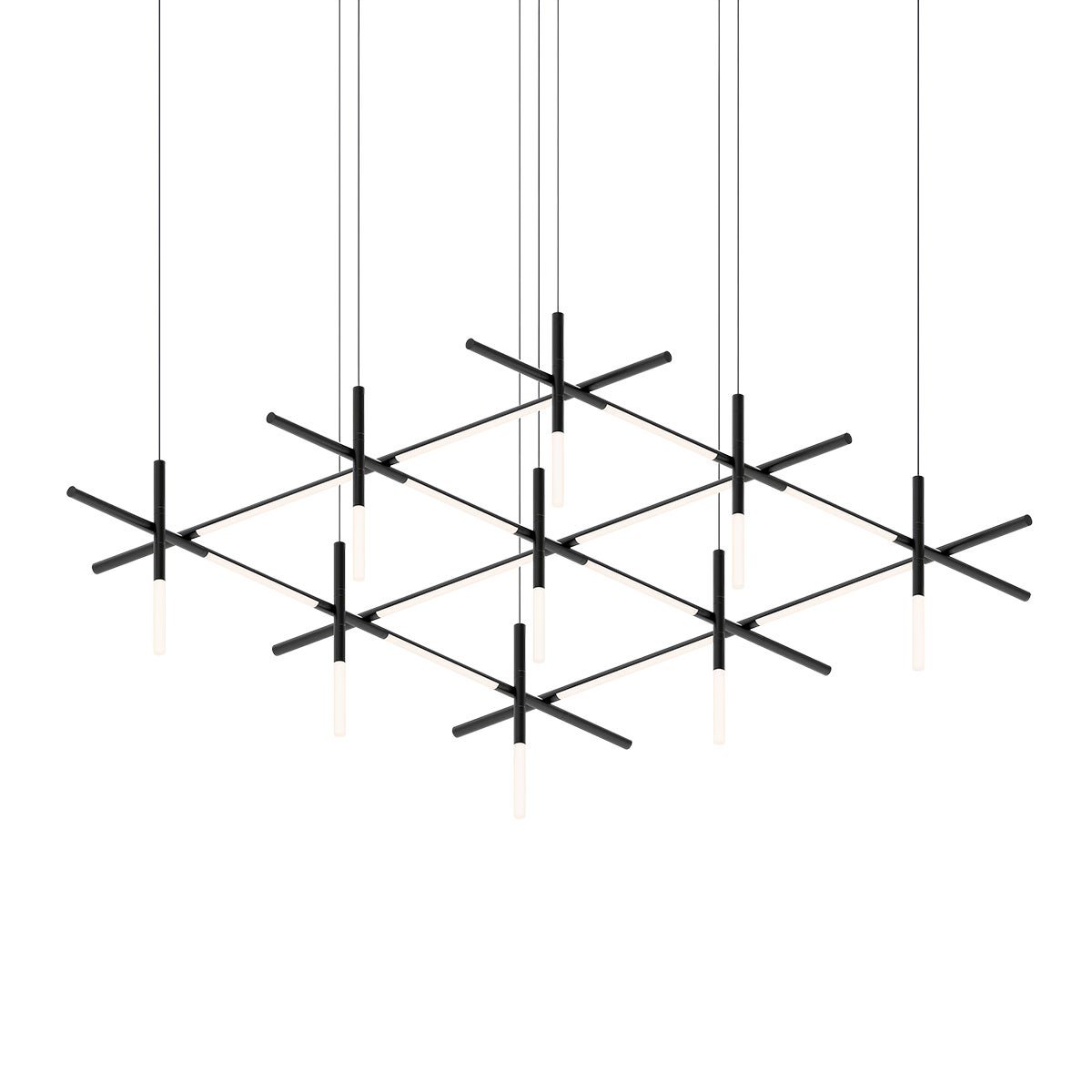Sonneman Labyrinth SATIN BLACK 74.25W x 69L x 18.75H Pendant