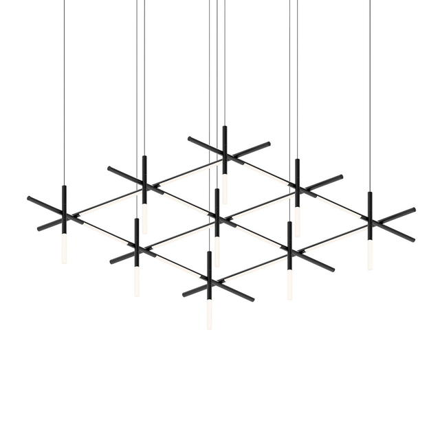 Sonneman Labyrinth SATIN BLACK 74.25W x 69L x 18.75H Pendant