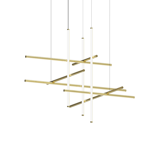 Sonneman Labyrinth BRASS 61W x 53L x 45H Pendant