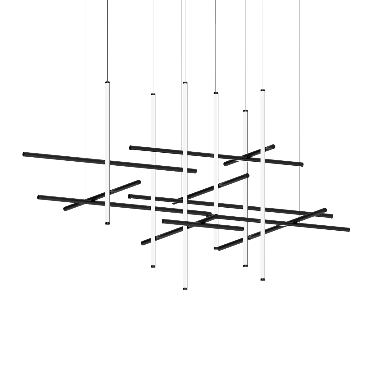 Sonneman Labyrinth SATIN BLACK 88.75W x 53L x 49H Pendant