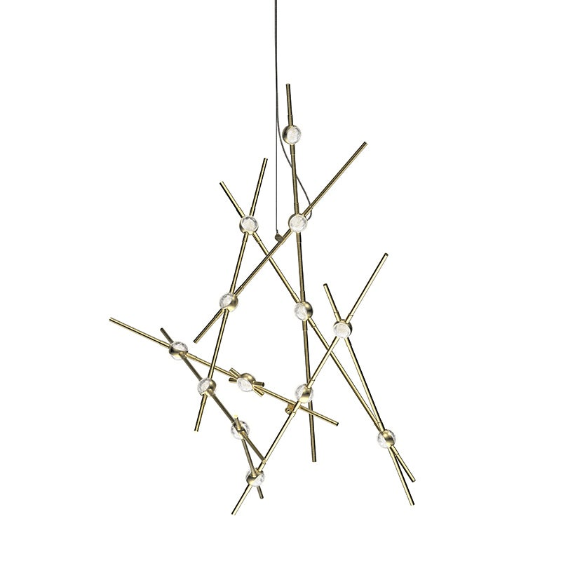 Sonneman Constellation SATIN BRASS 25.75W x 32H Pendant